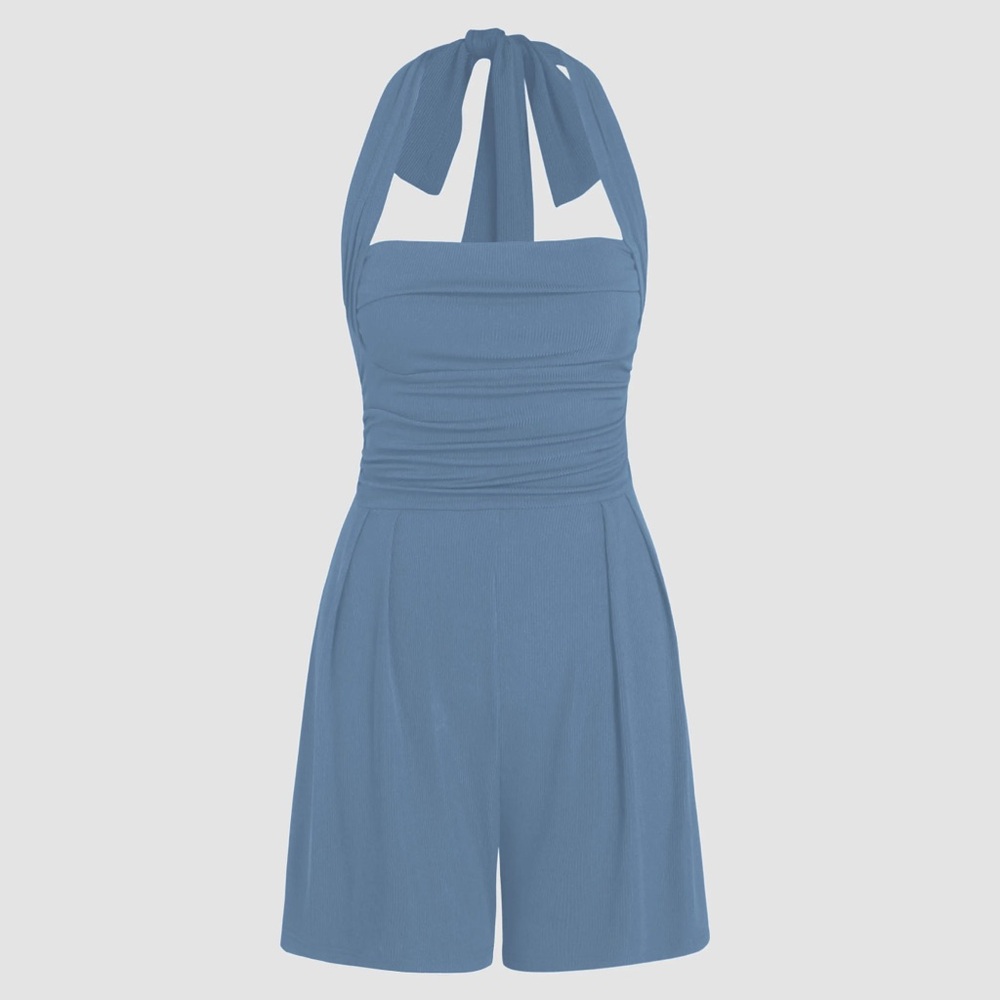 Cider Blue Halter Romper